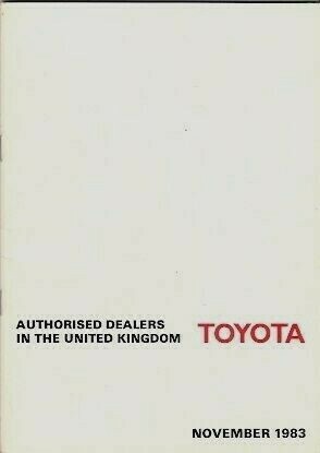 Toyota dealer list 1983 - list, uk