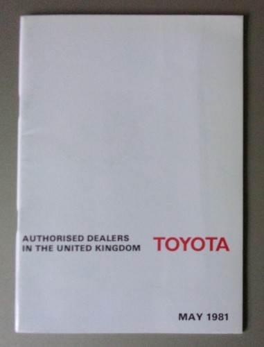 Toyota cars orig 1981 - orig, uk