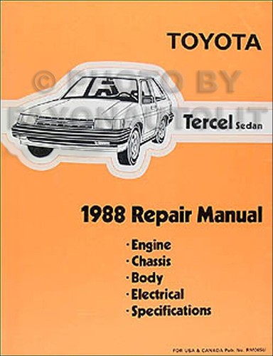 1988 toyota tercel repair shop - toyota,