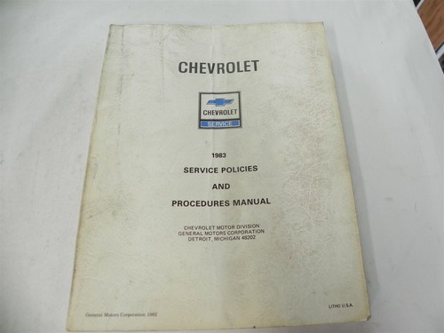 1983 chevrolet service - 1983,