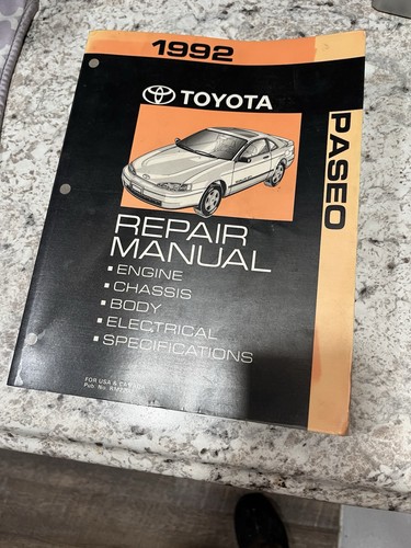 1992 toyota paseo shop - paseo, shop/dealer