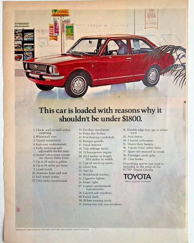 1971 toyota corolla print - 1971,