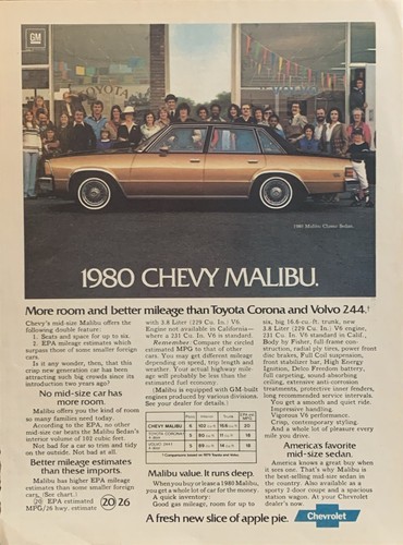 1980 chevy malibu - malibu, classic